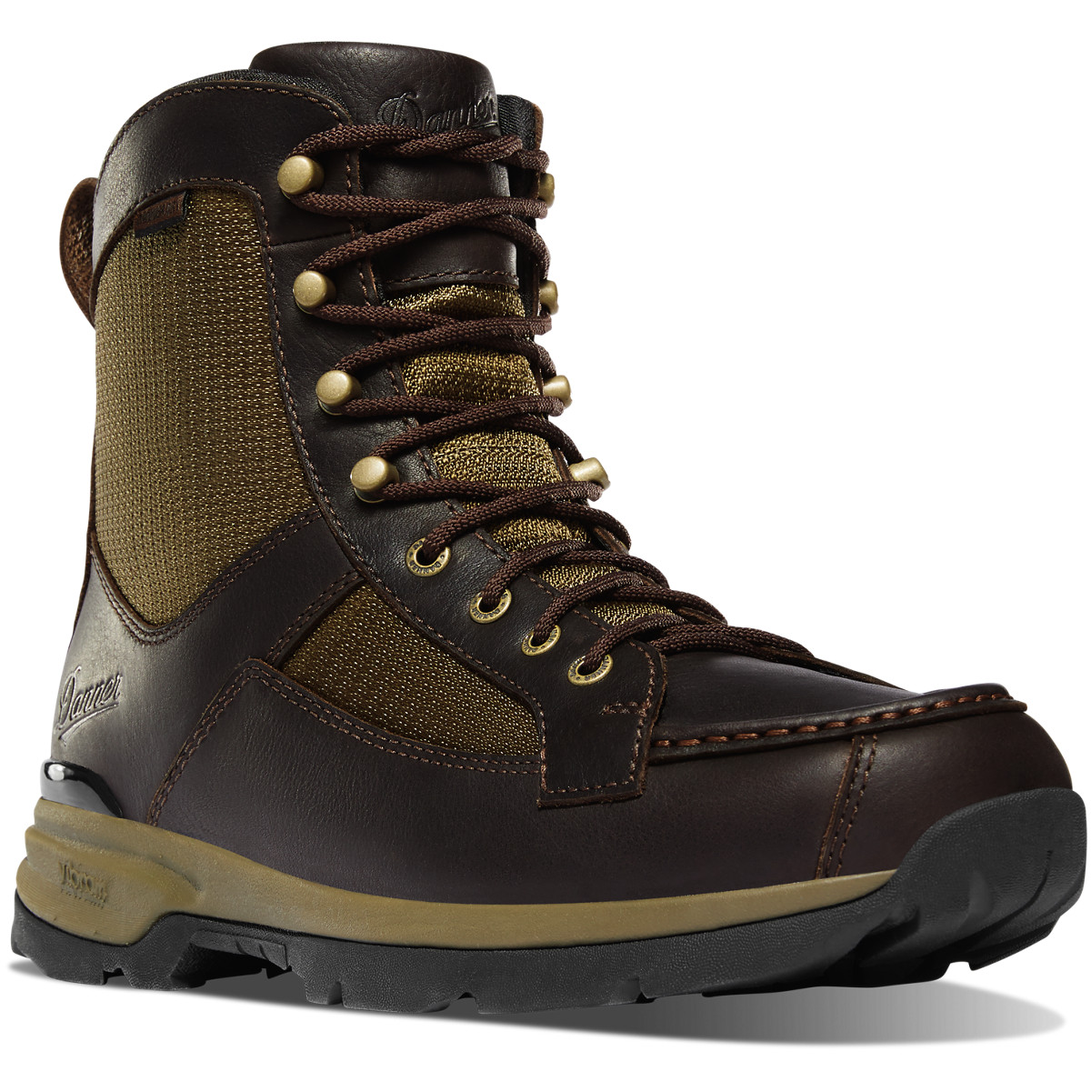 Botas De Caza Danner Hombre Mexico - Recurve Moc Toe Marrom Oscuro/Verde Oliva - OFYJN2041